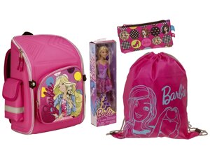 Ранец «Barbie», розовый, в наборе: мешок для обуви, пенал и кукла «Barbie» в подарок BRCB-ET3-118-SET31_p