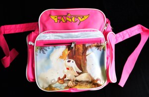 Ранец -рюкзак школьный FANCY 2 отделения на молнии. четыре кармана на молнии, цвет розовый