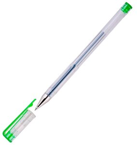 Ручка гелевая, зеленый стрежень, 1.0 мм, OfficeSpace GPA100/GR_1723