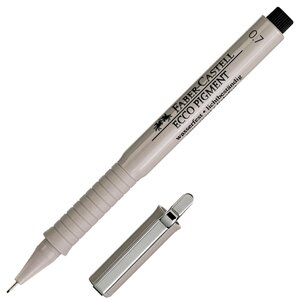 Ручка капиллярная (линер) Ecco Pigment, 0.7 мм, черная 166799