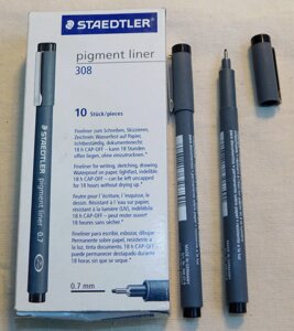 Ручка линер Staedtler Pigment liner черный 0,7 мм