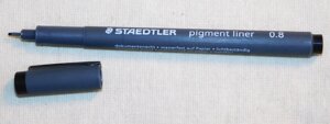 Ручка линер Staedtler Pigment liner черный 0,8 мм