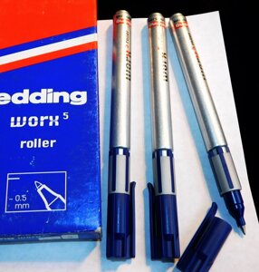 Ручка-роллер 0,5 мм синяя EDDING E-work-5/3