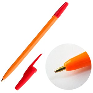 Ручка шариковая красный стержень GROSS