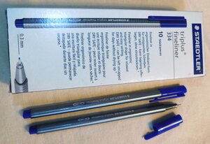 Ручка Staedtler fineliner капиллярная синяя "Триплюс" 0.3 мм