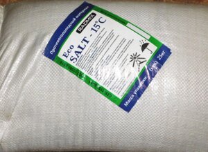 Соль галит противогололёдная Eco SALT -15°С 25 кг
