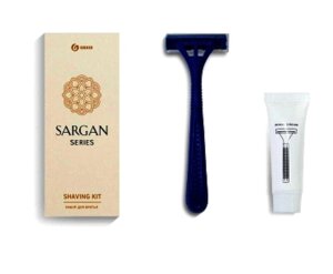 Станок бритвенный Sargan , бритва + крем для бритья 10г, картонная коробка