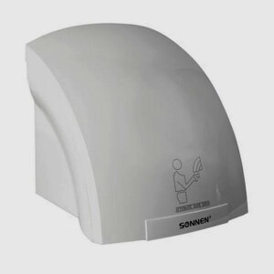 Сушилка для рук SONNEN HD-688, 2000 Вт, пластиковый корпус, белая