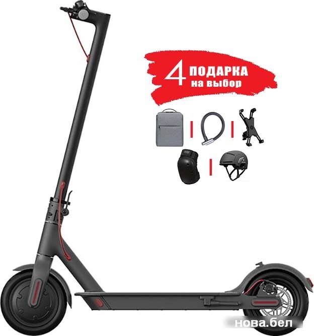 Электросамокат Xiaomi MiJia Electric Scooter M365 1S (китайская версия, черный) от компании Интернет-магазин электротранспорта и гаджетов Нова.бел - фото 1