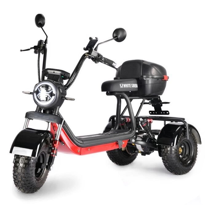 Электроскутер White Siberia Trike Mini 1500W (черный) от компании Интернет-магазин электротранспорта и гаджетов Нова.бел - фото 1