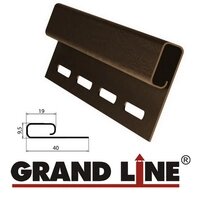 Финишная планка Grand Line Коричневая (длина-3м) от компании ИП Мисник М. В. - фото 1