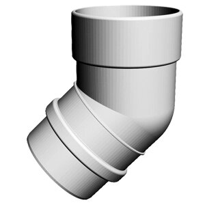 Колено 45 Lux графит