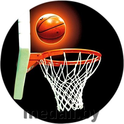 Акриловая эмблема баскетбол 1311-025-012 от компании ЧП «Квадроком-пром» - фото 1