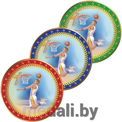 Акриловая эмблема баскетбол 1399-025-324 от компании ЧП «Квадроком-пром» - фото 1