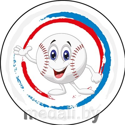 Акриловая эмблема бейсбол 1397-025-012 от компании ЧП «Квадроком-пром» - фото 1