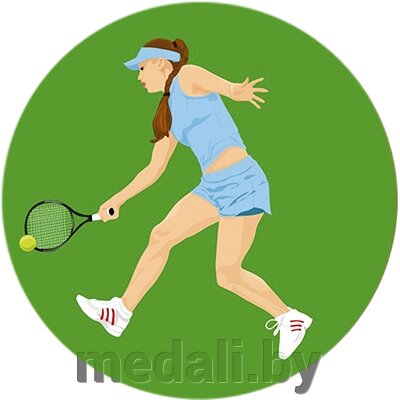 Акриловая эмблема большой теннис 1329-025-014 от компании ЧП «Квадроком-пром» - фото 1