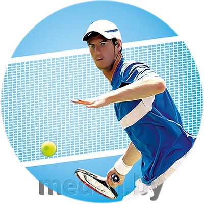 Акриловая эмблема большой теннис 1329-025-015 от компании ЧП «Квадроком-пром» - фото 1