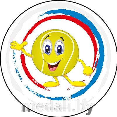 Акриловая эмблема большой теннис 1397-025-014 от компании ЧП «Квадроком-пром» - фото 1