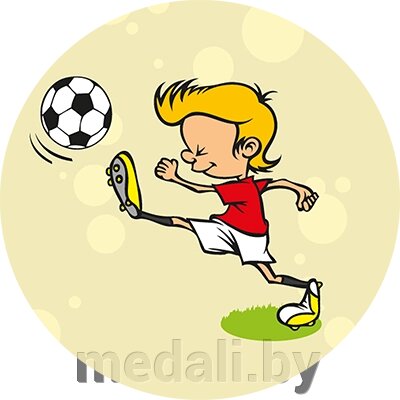 Акриловая эмблема футбол 1310-050-021 от компании ЧП «Квадроком-пром» - фото 1
