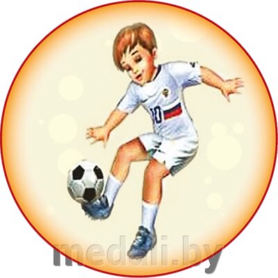 Акриловая эмблема футбол 1398-025-006 от компании ЧП «Квадроком-пром» - фото 1