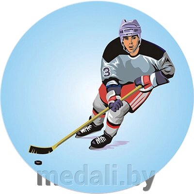 Акриловая эмблема хоккей 1315-025-017 от компании ЧП «Квадроком-пром» - фото 1