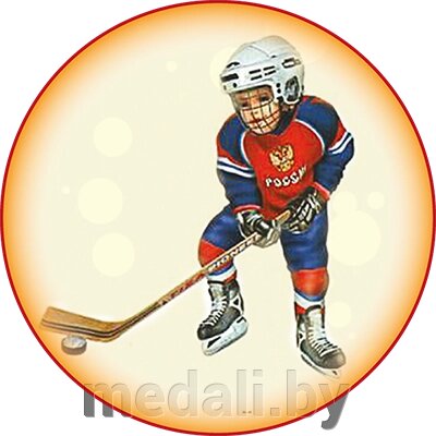 Акриловая эмблема хоккей 1398-025-007 от компании ЧП «Квадроком-пром» - фото 1