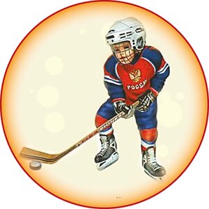 Акриловая эмблема хоккей 1398-025-007