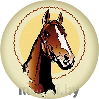 Акриловая эмблема конный спорт 1350-025-010 от компании ЧП «Квадроком-пром» - фото 1