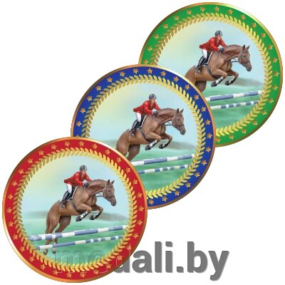 Акриловая эмблема конный спорт 1399-025-106 от компании ЧП «Квадроком-пром» - фото 1