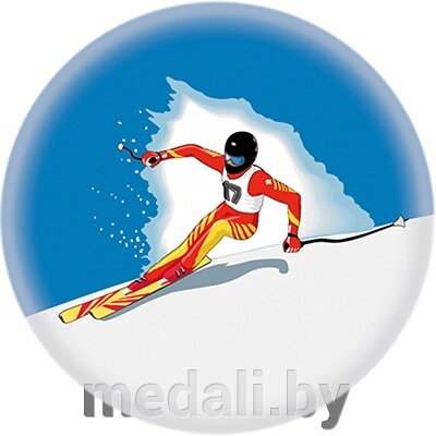 Акриловая эмблема лыжный спорт 1342-025-000 от компании ЧП «Квадроком-пром» - фото 1