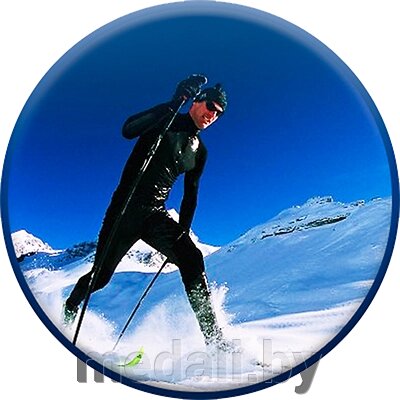 Акриловая эмблема лыжный спорт 1342-025-021 от компании ЧП «Квадроком-пром» - фото 1