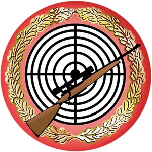 Акриловая эмблема Стрельба/ружье 1379-050-000