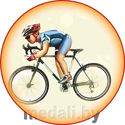 Акриловая эмблема велоспорт 1398-025-004 от компании ЧП «Квадроком-пром» - фото 1