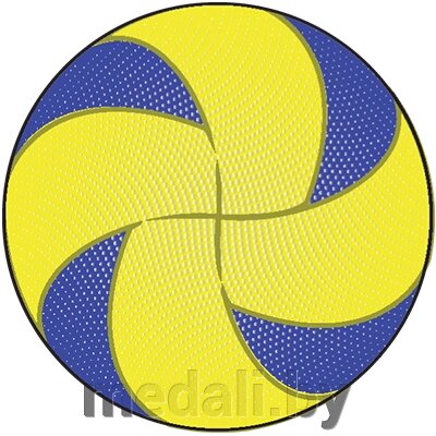 Акриловая эмблема волейбол 1312-025-012 от компании ЧП «Квадроком-пром» - фото 1