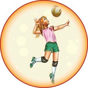 Акриловая эмблема волейбол 1398-050-009