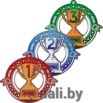 Акриловая медаль Кубок 1 Место 1776-000-001 от компании ЧП «Квадроком-пром» - фото 1