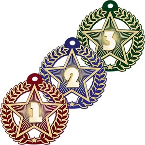 Акриловая медаль Звезда 1 Место 1778-000-001