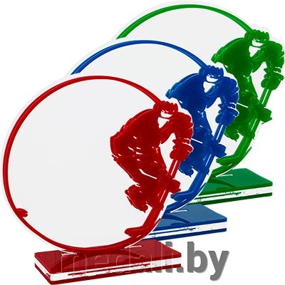 Акриловая награда хоккей 1754-180-002 от компании ЧП «Квадроком-пром» - фото 1