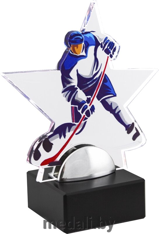 Акриловая награда Хоккей 1759-001-112 от компании ЧП «Квадроком-пром» - фото 1