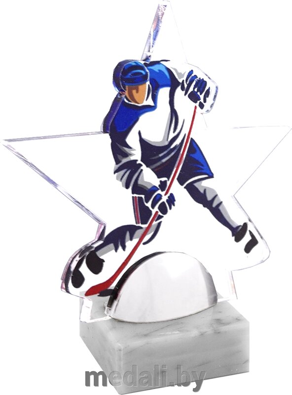 Акриловая награда Хоккей 1759-001-212 от компании ЧП «Квадроком-пром» - фото 1