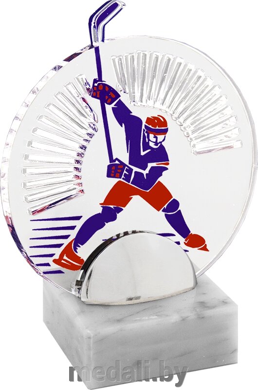 Акриловая награда Хоккей 1759-002-226 от компании ЧП «Квадроком-пром» - фото 1