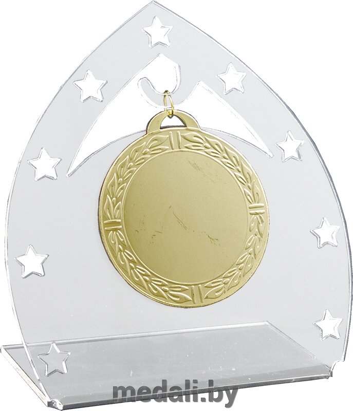 Акриловая награда с медалью 1761-145-000 от компании ЧП «Квадроком-пром» - фото 1