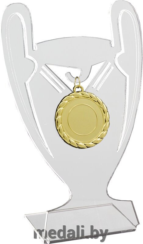 Акриловая награда с медалью 50мм 1781-190-000 от компании ЧП «Квадроком-пром» - фото 1
