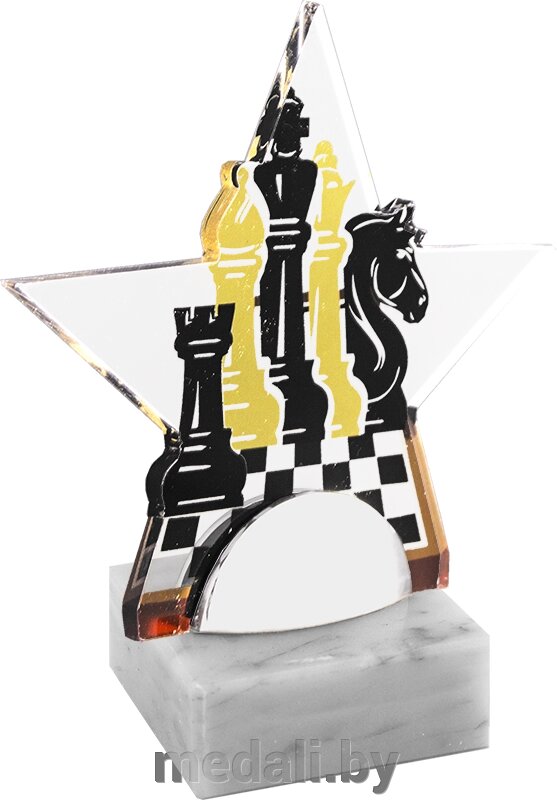 Акриловая награда Шахматы 1759-001-215 от компании ЧП «Квадроком-пром» - фото 1
