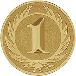 Эмблема 1 место золото, 25 мм 1103-025-101