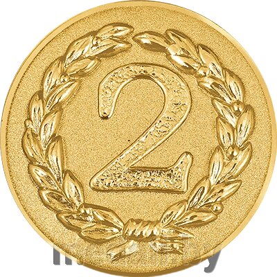 Эмблема рельефная 2 место золото, 25 мм от компании ЧП «Квадроком-пром» - фото 1