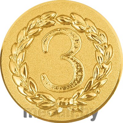 Эмблема рельефная 3 место золото, 25 мм от компании ЧП «Квадроком-пром» - фото 1