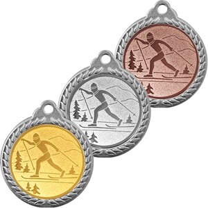 Медаль лыжи 3372-039-300