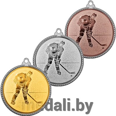 Медаль рельефная хоккей 3372-106-101 от компании ЧП «Квадроком-пром» - фото 1