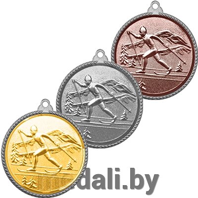 Медаль рельефная лыжи 3372-139-100 от компании ЧП «Квадроком-пром» - фото 1